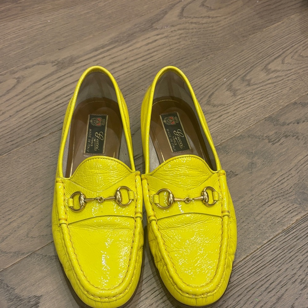 Gucci Vibrant Yellow Leather Loafers